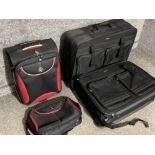 2 piece Antler suitcase & bag set plus 2x Avias travel cases