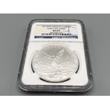 2015 MO Mexico silver $1 Onza early release coin. Graded and sealed by NGC