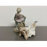 Two Nao by Lladro figures includes 1151 My recital & 0149 pensive ballet, both with original boxes