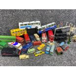 Collection of die cast vehicles & accessories including makers corgi, matchbox, Hornby etc