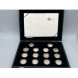 The Royal mint £1 coin 25th anniversary silver proof collection complete with presentation case