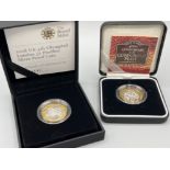 2008 the royal mint Olympiad London £2 piedfort silver proof coin and 400th anniversary of the gun