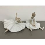 Two Nao by Lladro ballerina figures includes 1456 Dreamy ballet & 1423 a dancers pose, both in