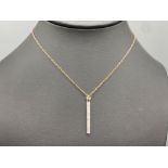 9ct gold and ten diamond best mum pendant including a 9ct gold chain, 1.5grm