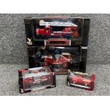 Road “signature” series die cast metal fire engine/trucks in original boxes