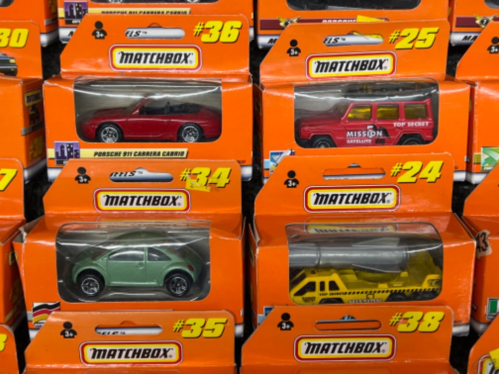 Matchbox Mattel wheels die cast vehicles x20. Numbers between 23-38 all in original boxes - Image 2 of 3