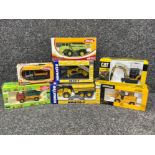 JOAL, Komatsu die cast plant vehicles all in original boxes. Hm400-1 and ck30-1