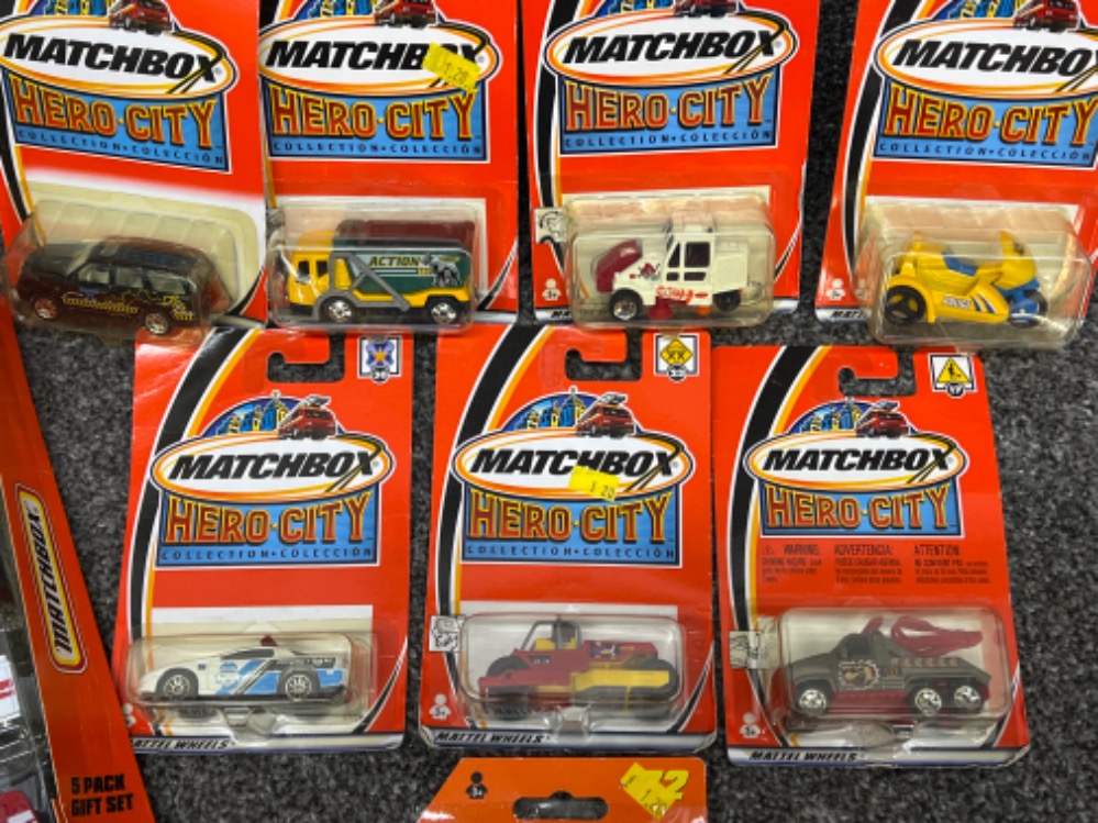 Matchbox Mattel wheels Hero-City collection x8 and Matchbox Fire rescue exclusive design. All in - Image 2 of 4