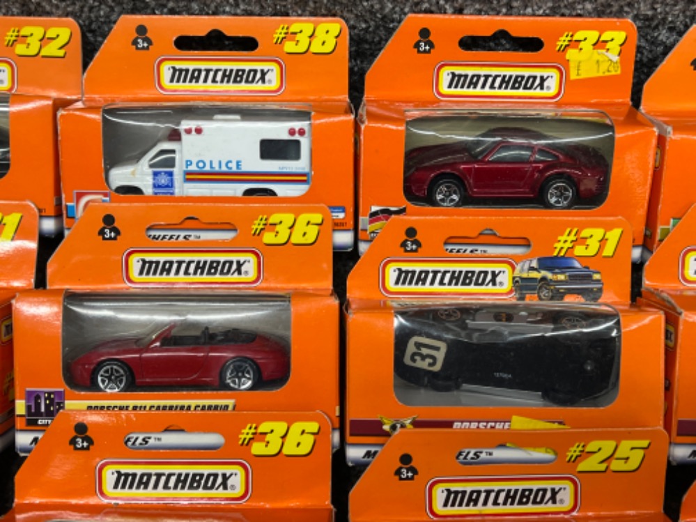 Matchbox Mattel wheels die cast vehicles x20. Numbers between 23-38 all in original boxes - Image 3 of 3