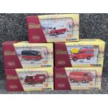 Corgi Heritage collection die cast emergency vehicles x5. Including Land Rover all in original