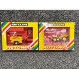 Vintage Britains Autoway models. Including 9819 tipping dump truck and 9840 compressor both in