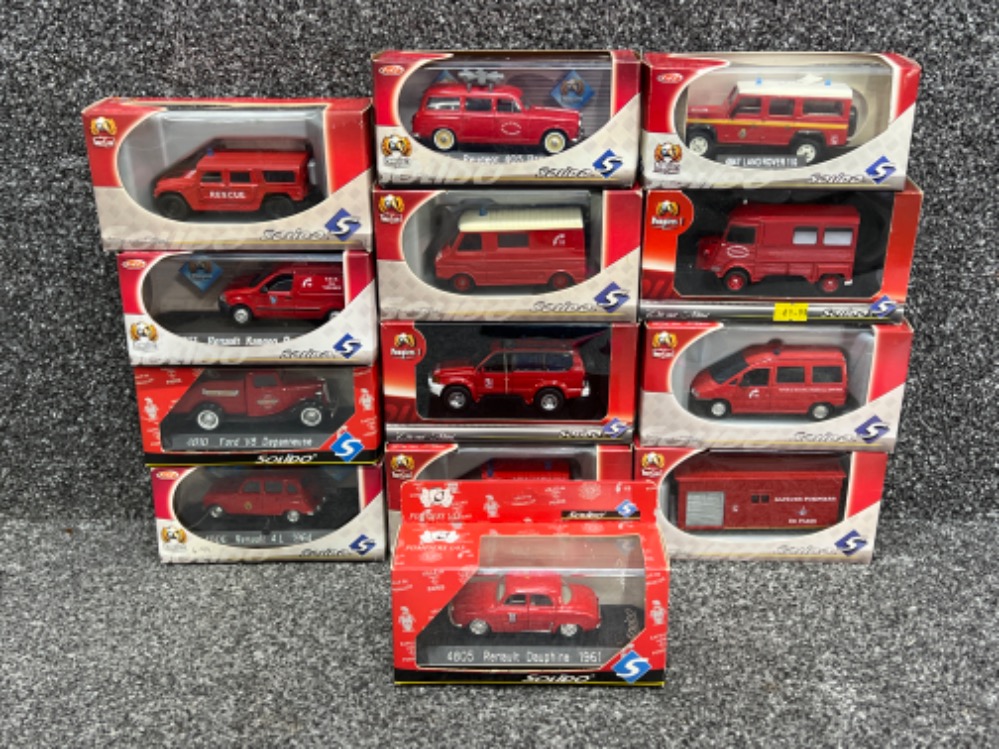 Solido French die cast models. French emergency services x13 all in original boxes