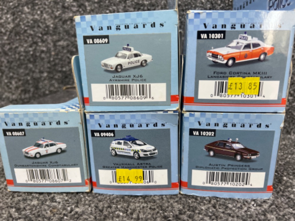 Corgi vanguards police die cast vehicles x5. Including jaguar and Ford cortina all in original - Image 2 of 2