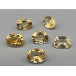 6 oval Citrine cuts 9mm x 7mm