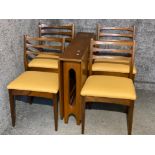 Teak drop leaf dinning table & 4 matching chairs