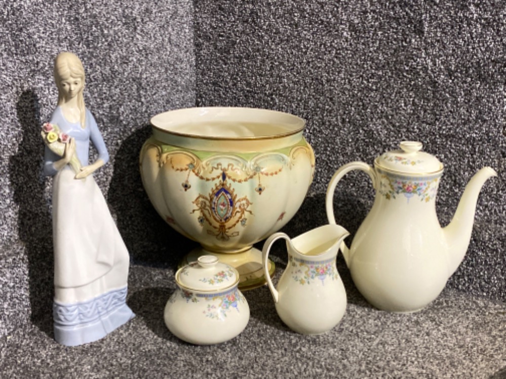 3 pieces of Royal Doulton English fine bone China includes teapot, creamer & lidded pot, all part of