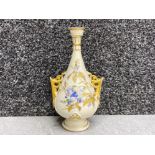 Royal Worcester blush ivory twin handled vase