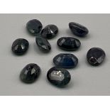 9.70cts Natural blue oval faceted sapphires