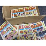 Box containing a large quantity of early Beano comics