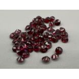 Garnet 10.26cts round cuts 2mm