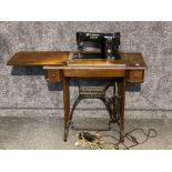 Vintage Oak Singer treadle sewing machine