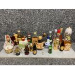 Collection of miniature whisky, vodka and others