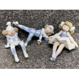 3 Lladro shelf sitters includes 1500 - Ragamuffin, 1501 - Rag doll & 1503 - Neglected