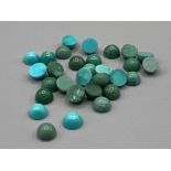 30 x Turquoise round cabochons 3.5mm