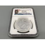 2014 Great Britain silver £2 Brittannia 1oz coin. Graded and sealed by NGC