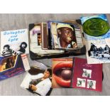 Box of miscellaneous LP records including Michael Jackson ‘Thriller’