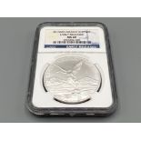 2015 Mexico silver onza early release 1oz coin. Graded and sealed by NGC