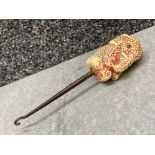 A rare 1940s Stippled celluloid elephant button hook