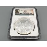 2013 Mexico silver $1 Onza 1oz coin. Graded and sealed by NGC