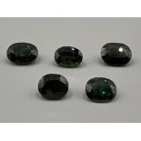 17cts natural green sapphires