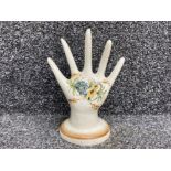 Malta Bristow pottery hand painted ceramic decorative ladies hand ornament