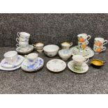 Miscellaneous teaware to include Royal Albert, Paragon, Portmeirion, etc