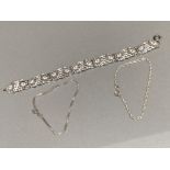 Silver Filigree panel bracelet & 2 silver chain link bracelets 15.9g