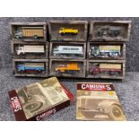 Total of 9 large Altaya 1/43 die-cast vehicles, all in original boxes, also includes folder of