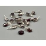 20 oval garnets faceted 7-8mm cuts