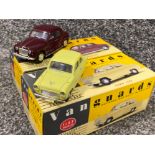 Two 1:43 scale Vanguards diecast model cars part of the 1950s-60s popular saloon cars collection