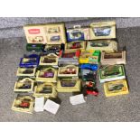Box of diecast vehicles mainly Days Gone & Models of Yesteryear, also includes Ledo & Corgi,