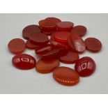 23 x Carnelian oval mixed cuts