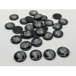 29 Onyx intaglios 16mm round