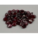 10.53cts Garnet round cuts 4mm