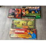 4 vintage games includes Denys fisher The fastest gun, Parker Striker five-a-side football, Two-