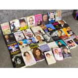 Box containing a large amount of miscellaneous hardback autobiographies including Johnny Depp,