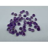6.17cts Amethyst round faceted 3mm cuts