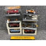 Coches de Epoca diecast metal vintage cars in 1:32 scale by RBA collectables (Spain) x8 in