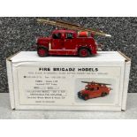 Diecast metal Fire brigade models by Paul Slade. Leyland FKT pump in original box. (Ladders need