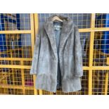 Marcus pale brown half length fur coat